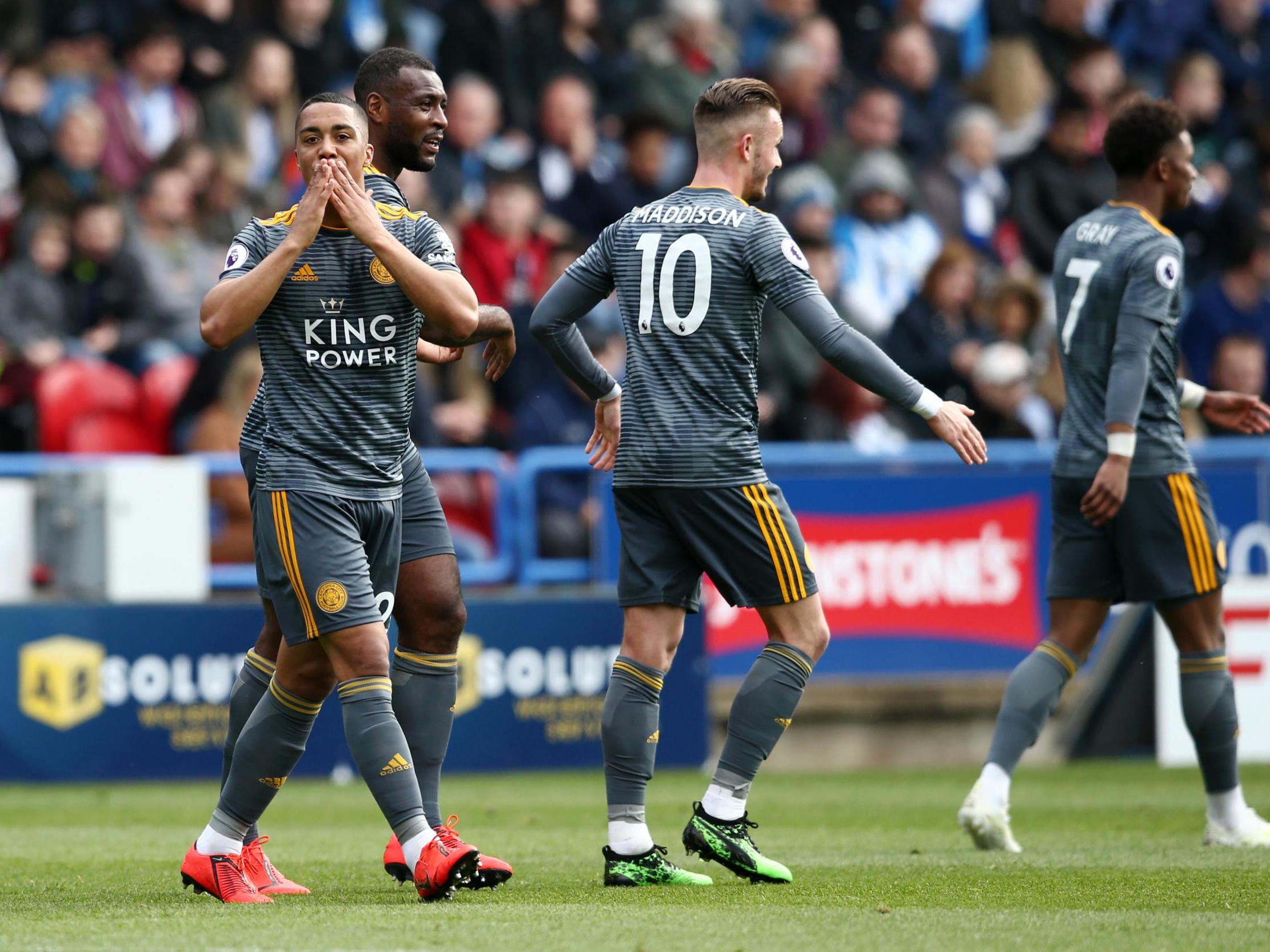 Youri Teilemans celebrates after putting Leicester ahead