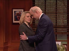 Saturday Night Live tackles Joe Biden unwanted touching allegations