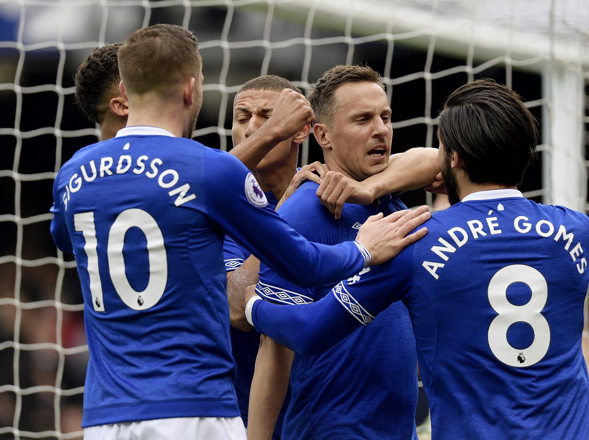 Jagielka celebrates