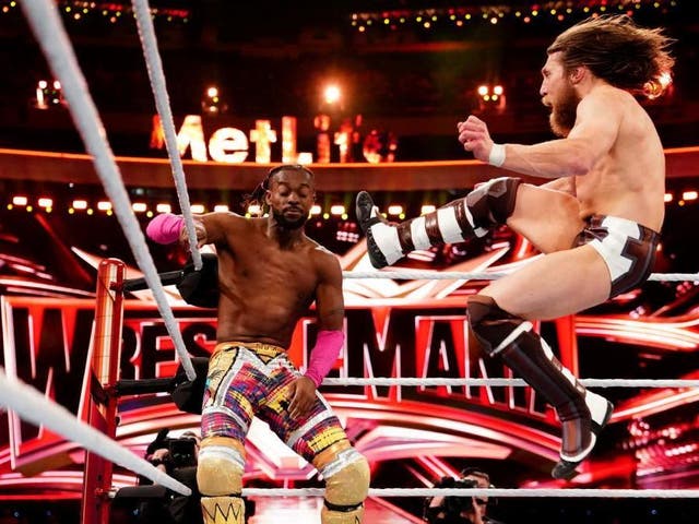 Kofi Kingston and Daniel Bryan battle at Wrestlemania