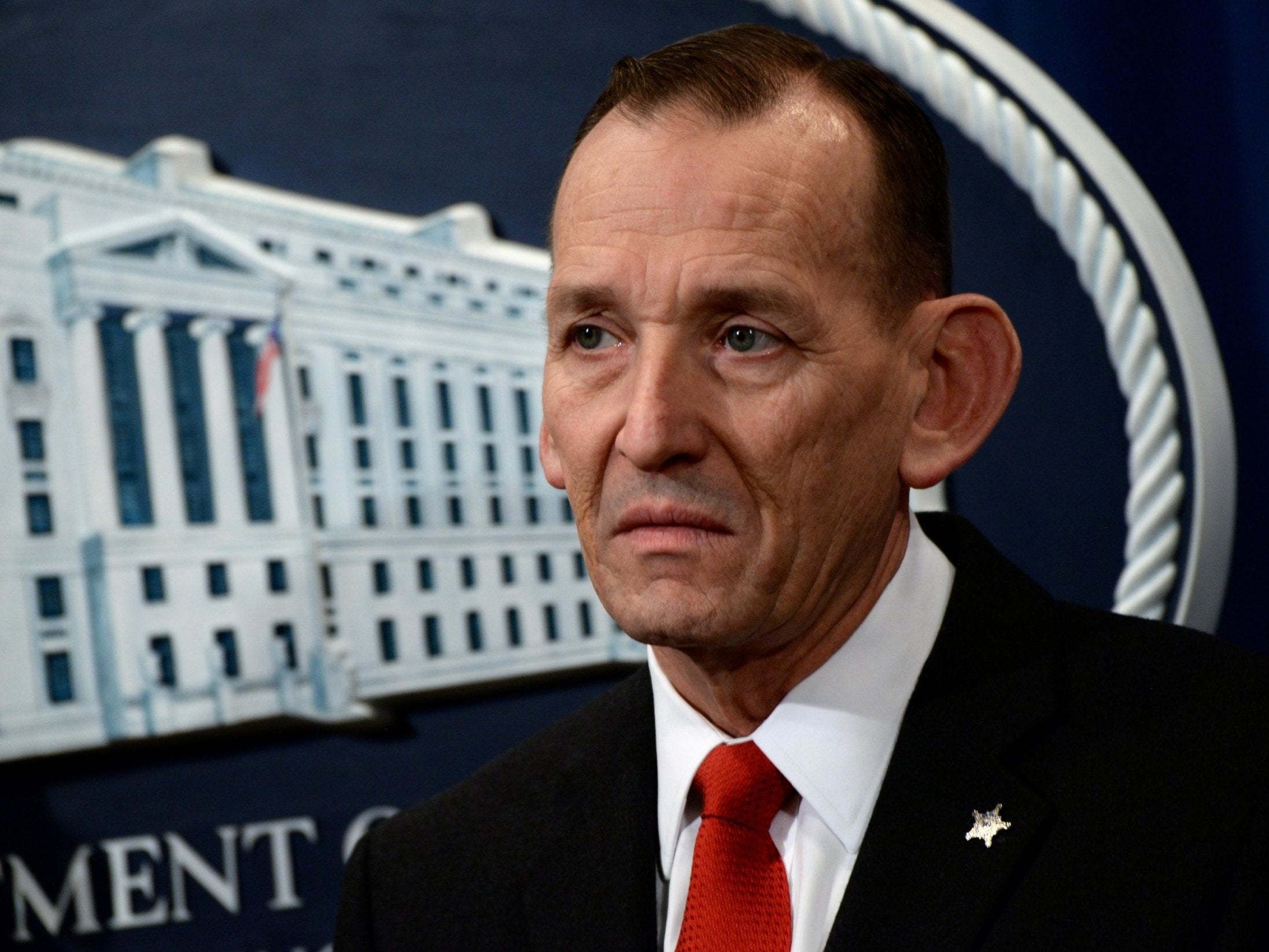 US Secret Service Director Randolph Alles participates in a news conference about "significant law enforcement actions related to elder fraud" in Washington, US, 7 March 2019.