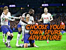 Choose your own Tottenham Champions League adventure
