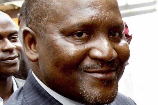Asked how much money he had in his wallet, Aliko Dangote said: 'Not even a dollar. Nothing'