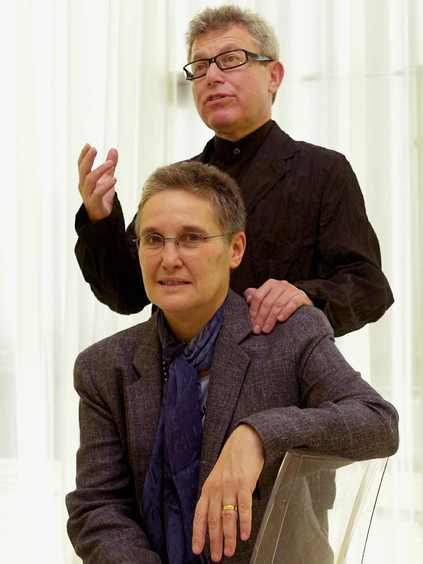 Libeskind with his wife and business partner Nina, in 2002