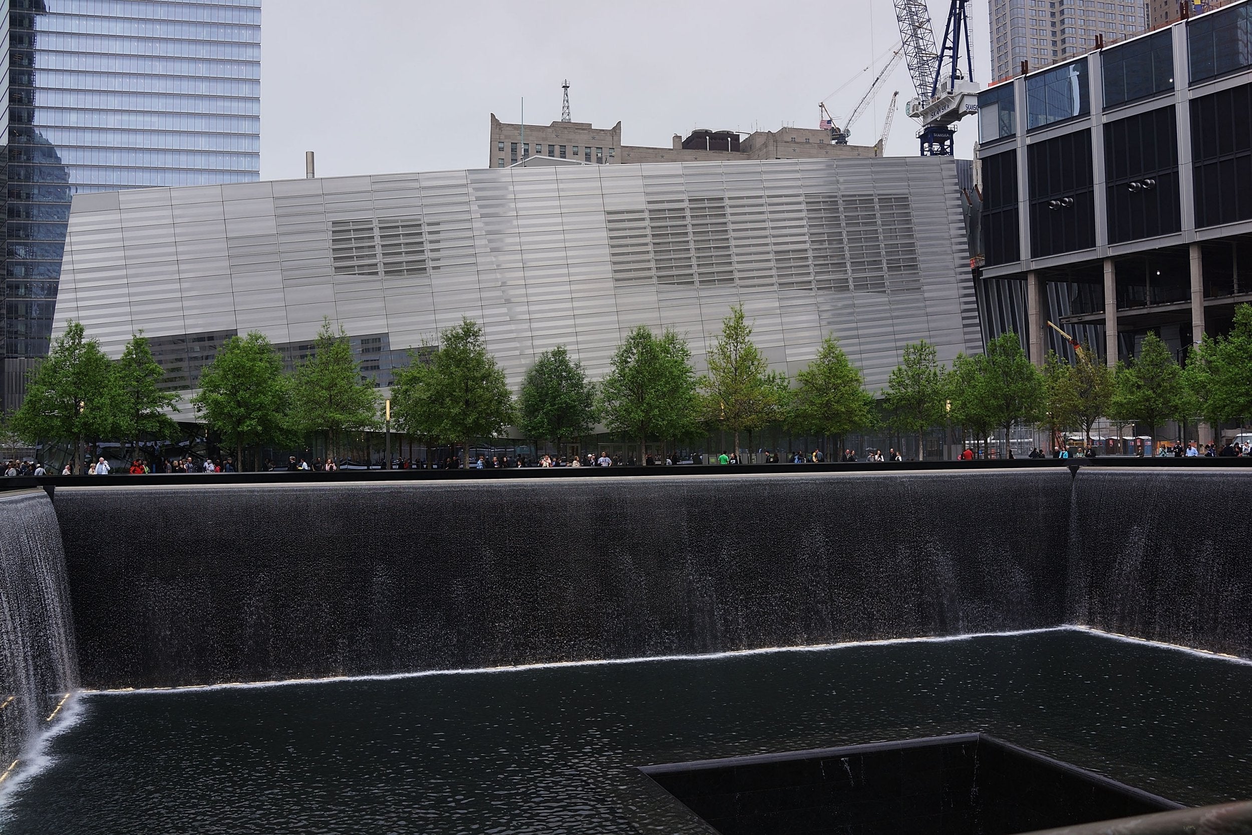 The south reflecting pool at the Ground Zero memorial site in New York