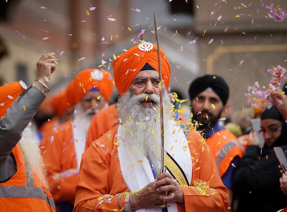 Vaisakhi celebrations in Walsall, England on 15 April 2018
