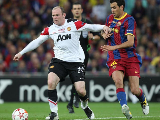 Sergio Busquets in the Champions League final at Wembley