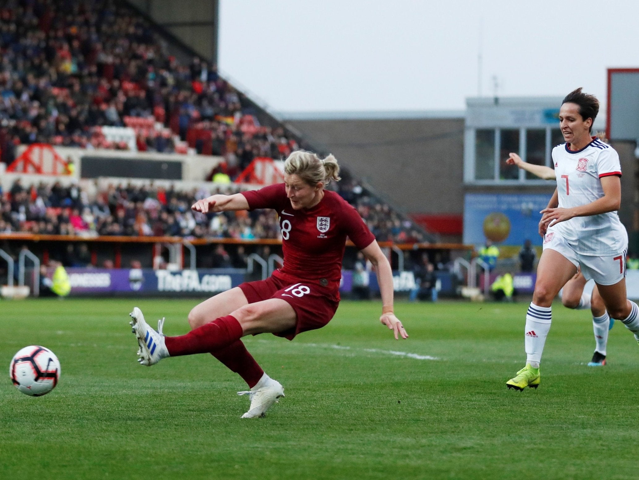 Ellen White in action against Spain