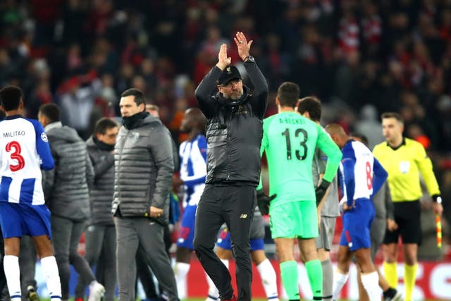 Jurgen Klopp was content with Liverpool's 2-0 victory over Porto in the Champions League quarter-finals