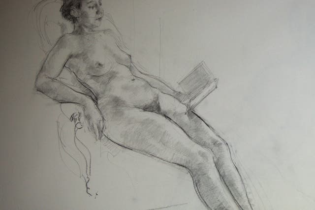 A drawing of Bateman, the inspiration for Anthony Connolly’s painting