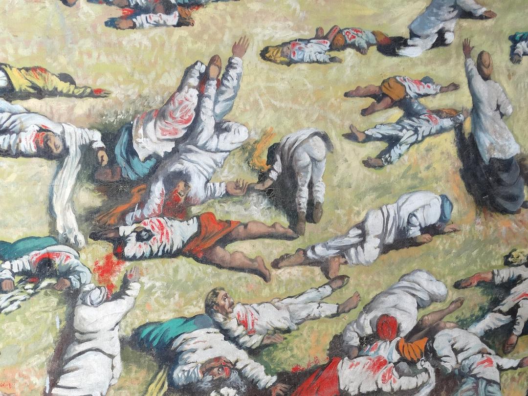 A painting of the Amritsar massacre, an event that became a landmark on India’s road to independence
