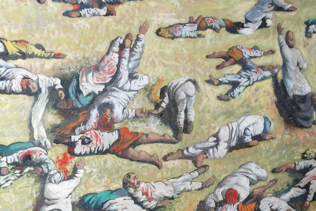 A painting of the Amritsar massacre, an event that became a landmark on India’s road to independence