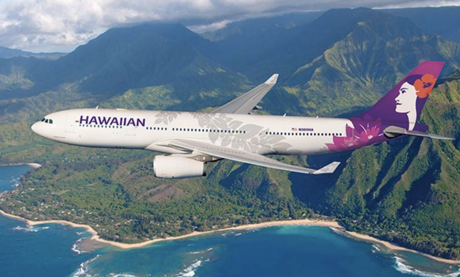 A Hawaiian Airlines flight