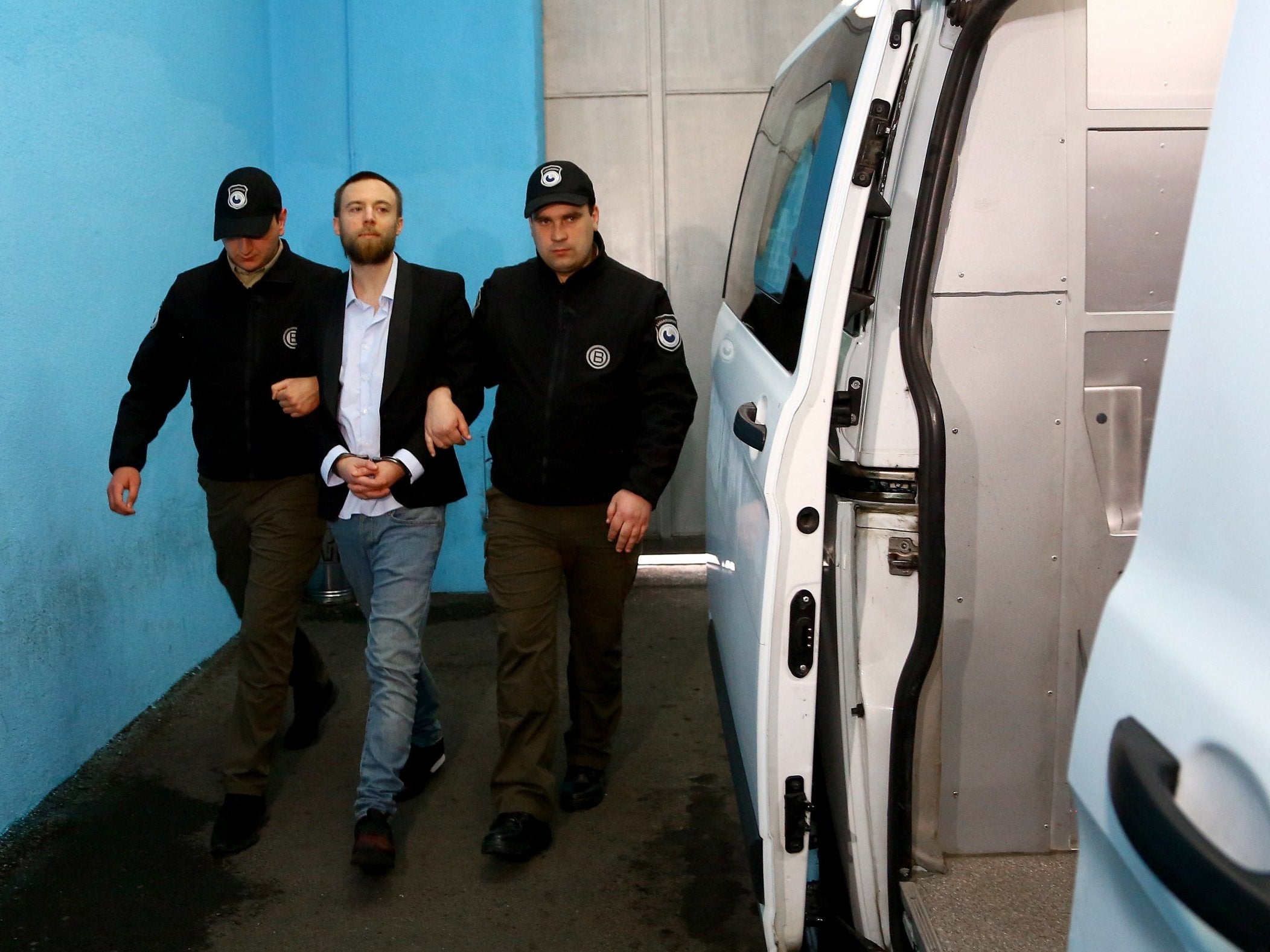 Jack Shepherd escorted by Georgian police to Tbilisi airport for flight back to UK