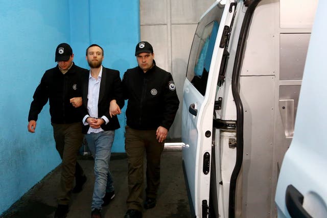 Jack Shepherd escorted by Georgian police to Tbilisi airport for flight back to UK