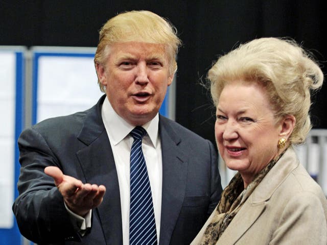 Donald Trump with his sister Maryanne Trump Barry in 2008