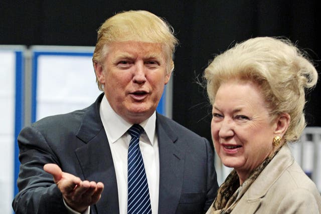 Donald Trump with his sister Maryanne Trump Barry in 2008