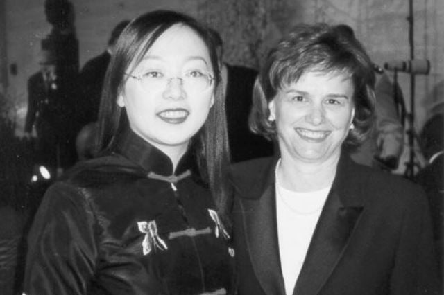 Zhen-Zhen?Huang, left, and former?WFP chief executive?Catherine Bertini