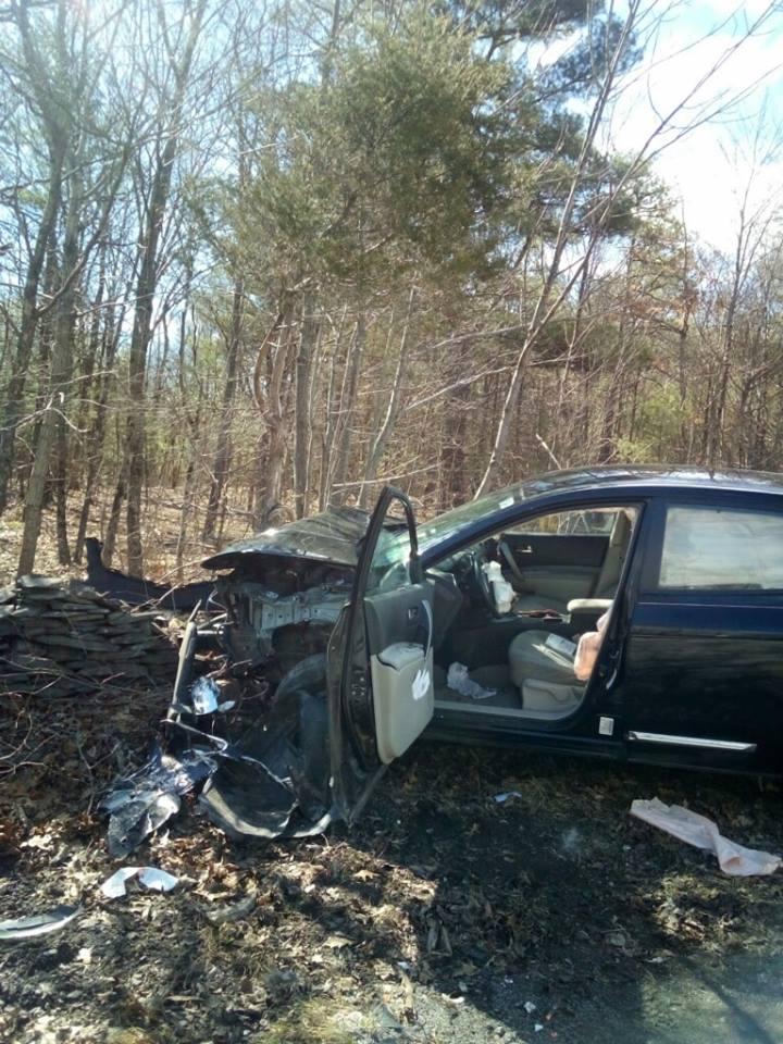 Police shared a photo of the crash to warn other drivers (Cairo New York Police Department)