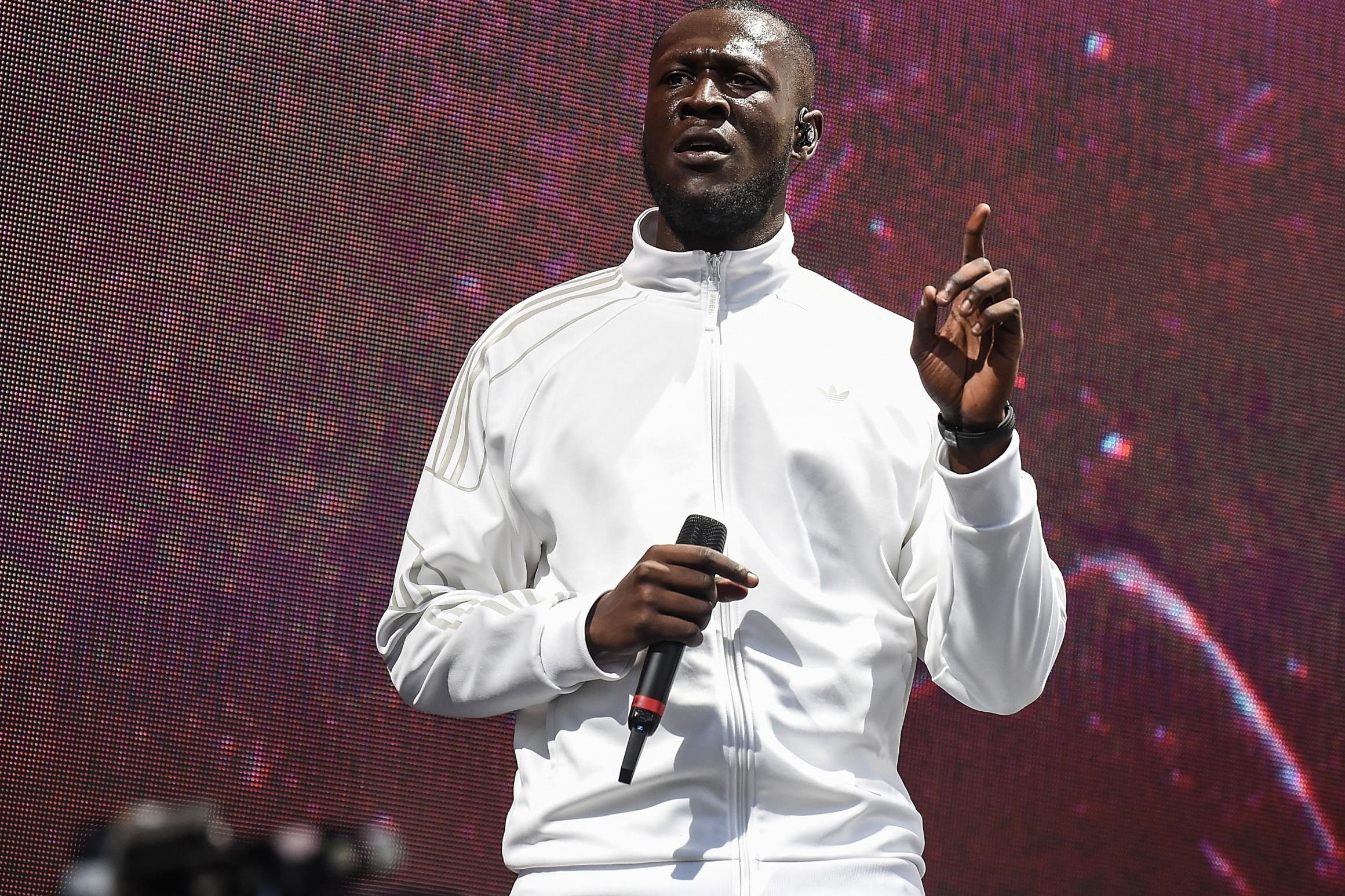 Stormzy headlines the Main Stage on Day 2 of Wireless Festival 2018 at Finsbury Park on 7 July, 2018 in London, England.