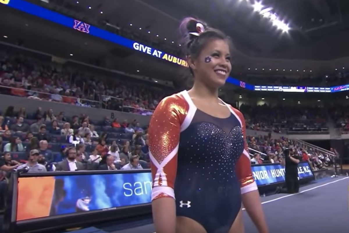 Gymnast Samantha Cerio who dislocated both knees during competition