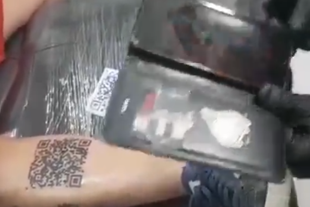 River Plate fan has QR code linking to goals video tattooed on his leg
