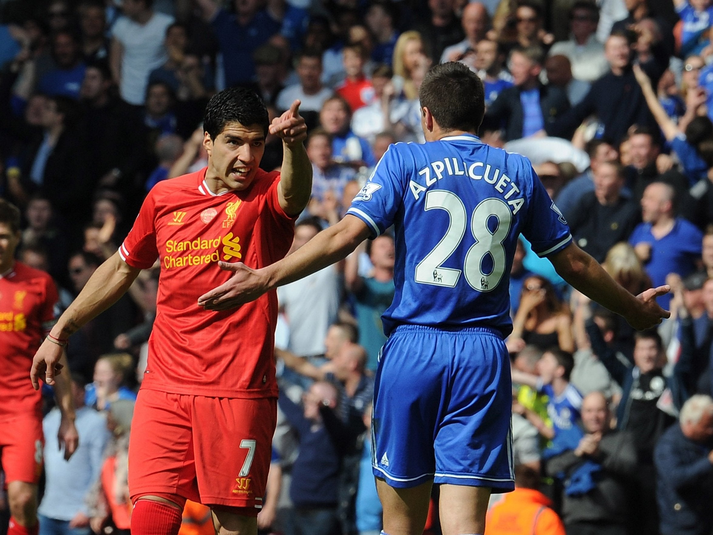 Azpilicueta during the infamous match against Liverpool to cost them the title