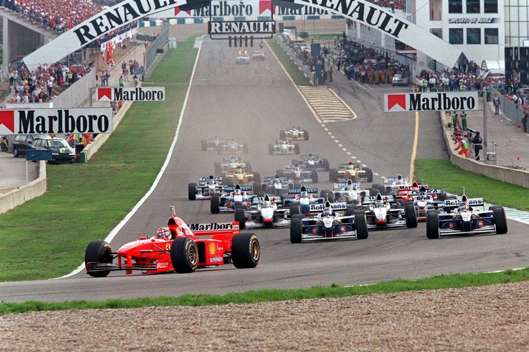 Ecclestone was making reference to Schumacher's tactics against Jacques Villeneuve in 1997