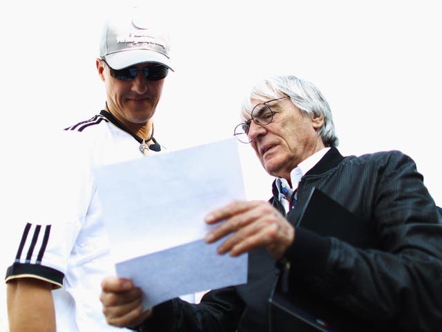 Bernie Ecclestone has been criticised for making comments about Michael Schumacher