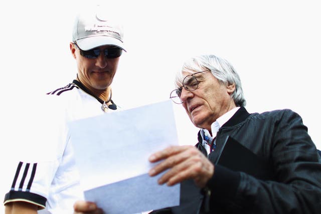 Bernie Ecclestone has been criticised for making comments about Michael Schumacher