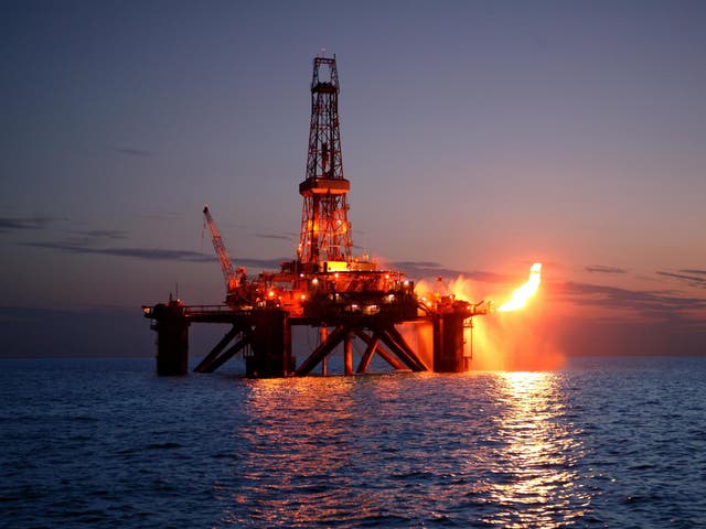 An oil rig flare. Oil-consuming bacteria were one method used in the clean-up after the 2010 Deepwater Horizon disaster
