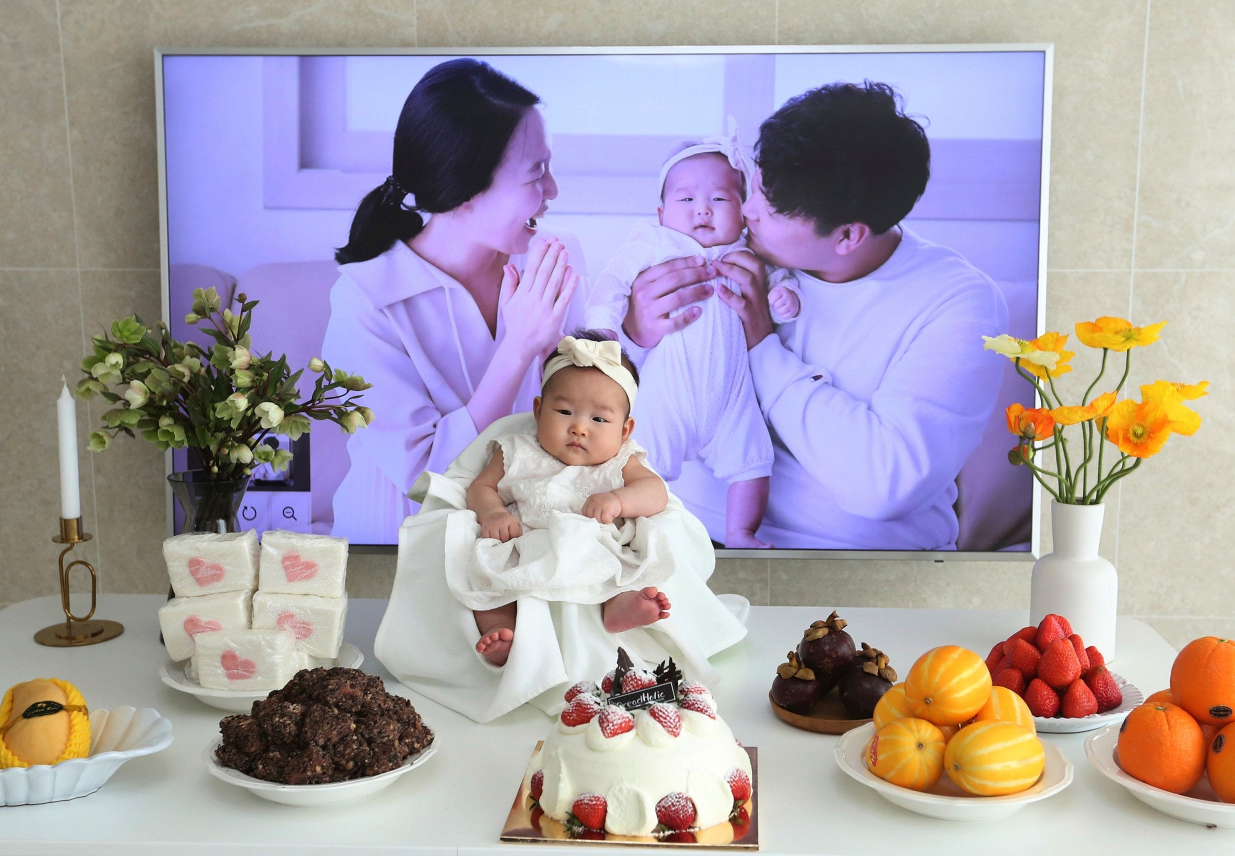 Lee Yoon Seol turned two years old just two hours after her birth, according to South Korea's unusual age-calculating system