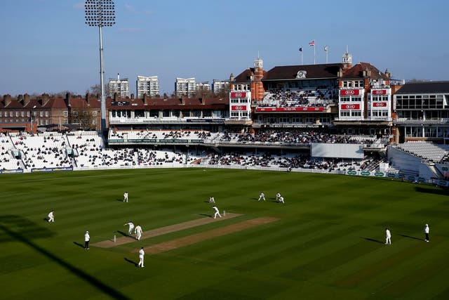 County cricket resumed at the Oval this week