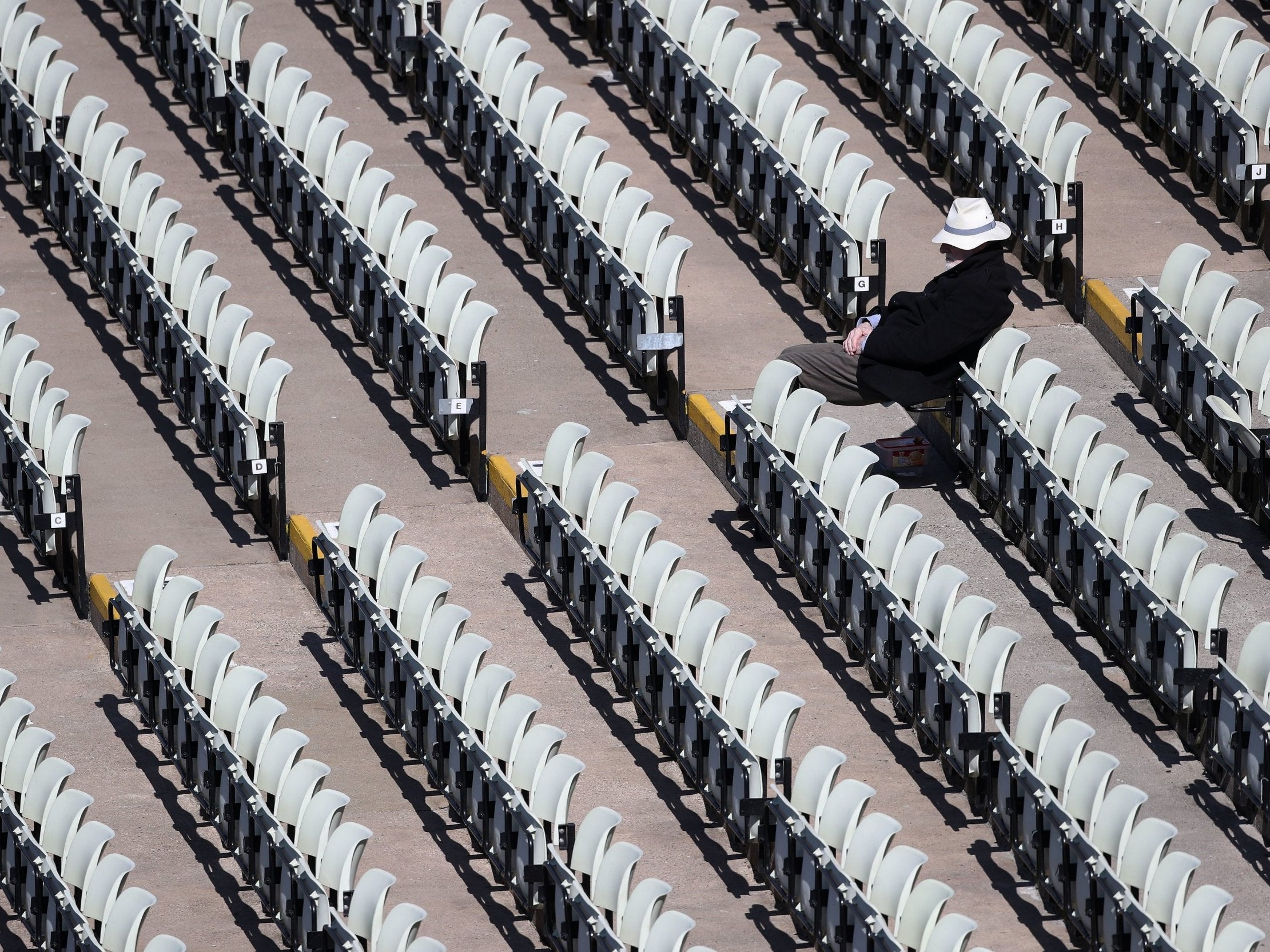 A lone cricket fan at Edgbaston