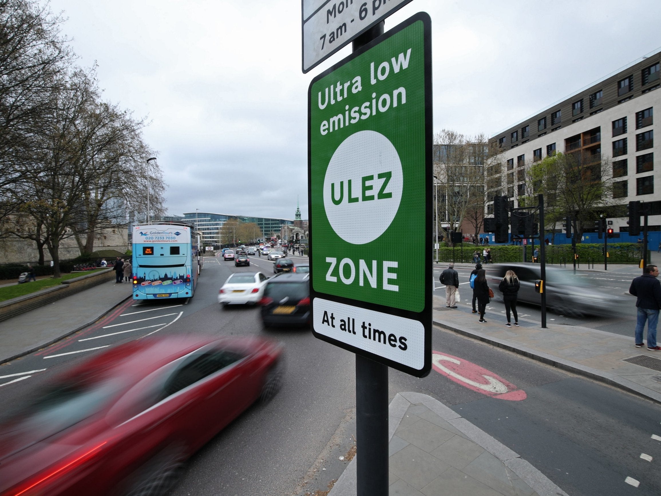 London's Ultra Low Emission Zone was introduced on 8 April