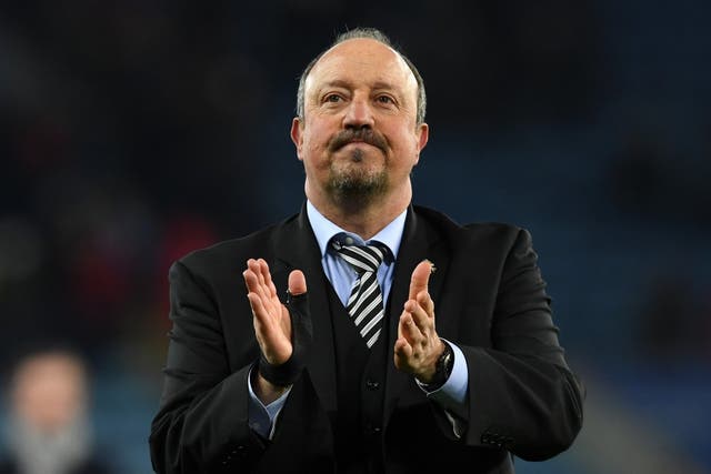 Rafael Benitez manager of Newcastle United celebrates