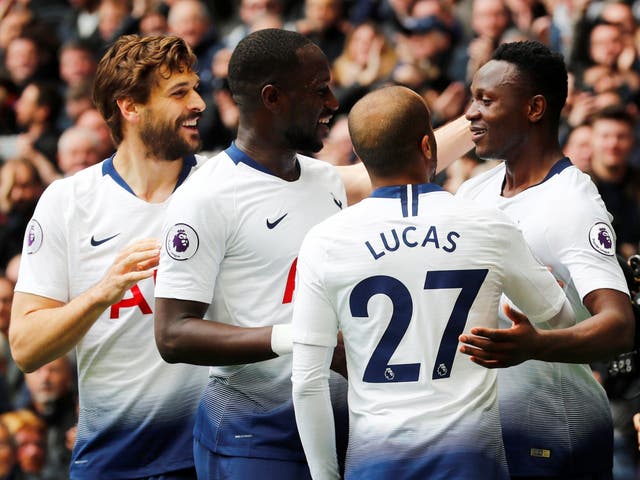 Tottenham's Victor Wanyama celebrates scoring