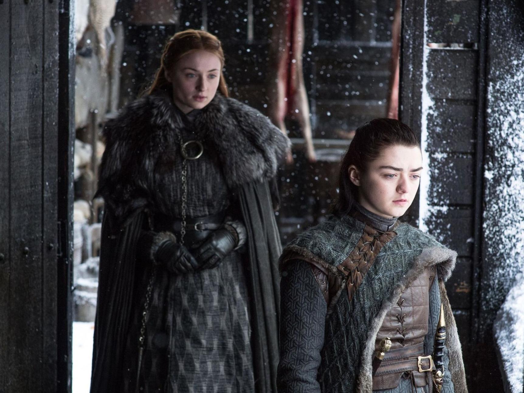 Sophie Turner and Maisie Williams in ‘Game Of Thrones’