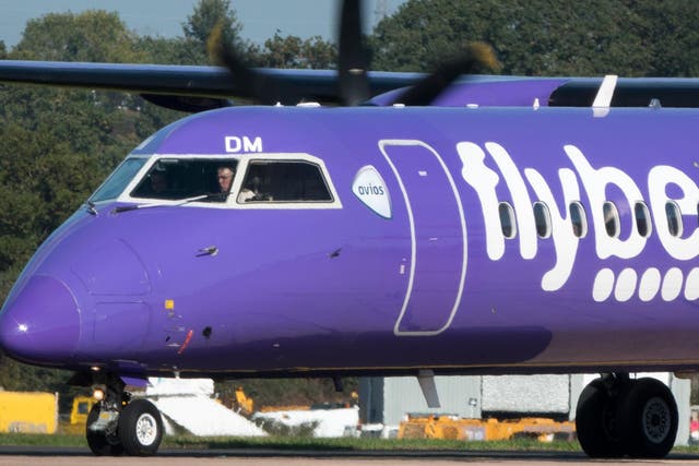 Rail replacement: a Flybe Q400 aircraft, as used between Exeter and London City