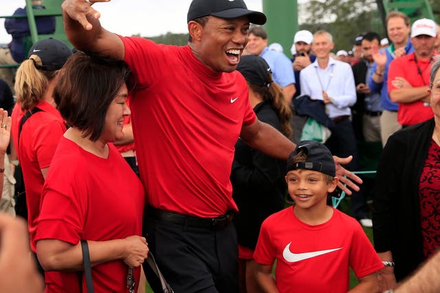 Tiger Woods took enormous pride in winning The Masters in front of his family