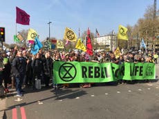 Thousands of climate change protesters shut down major London streets