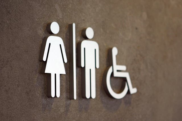 Modern disabled toilet sign