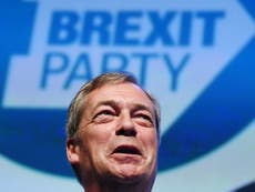 Farage's Brexit Party on course for shock win in EU elections - poll