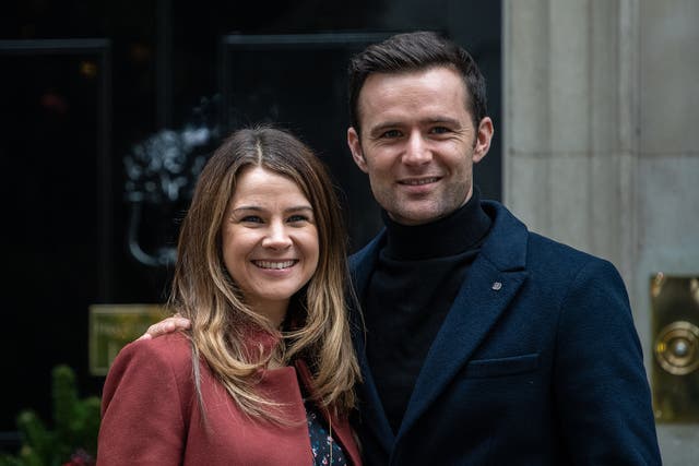 Harry and Izzy Judd attend a Children's Christmas Party at 11 Downing Street on December 10, 2018