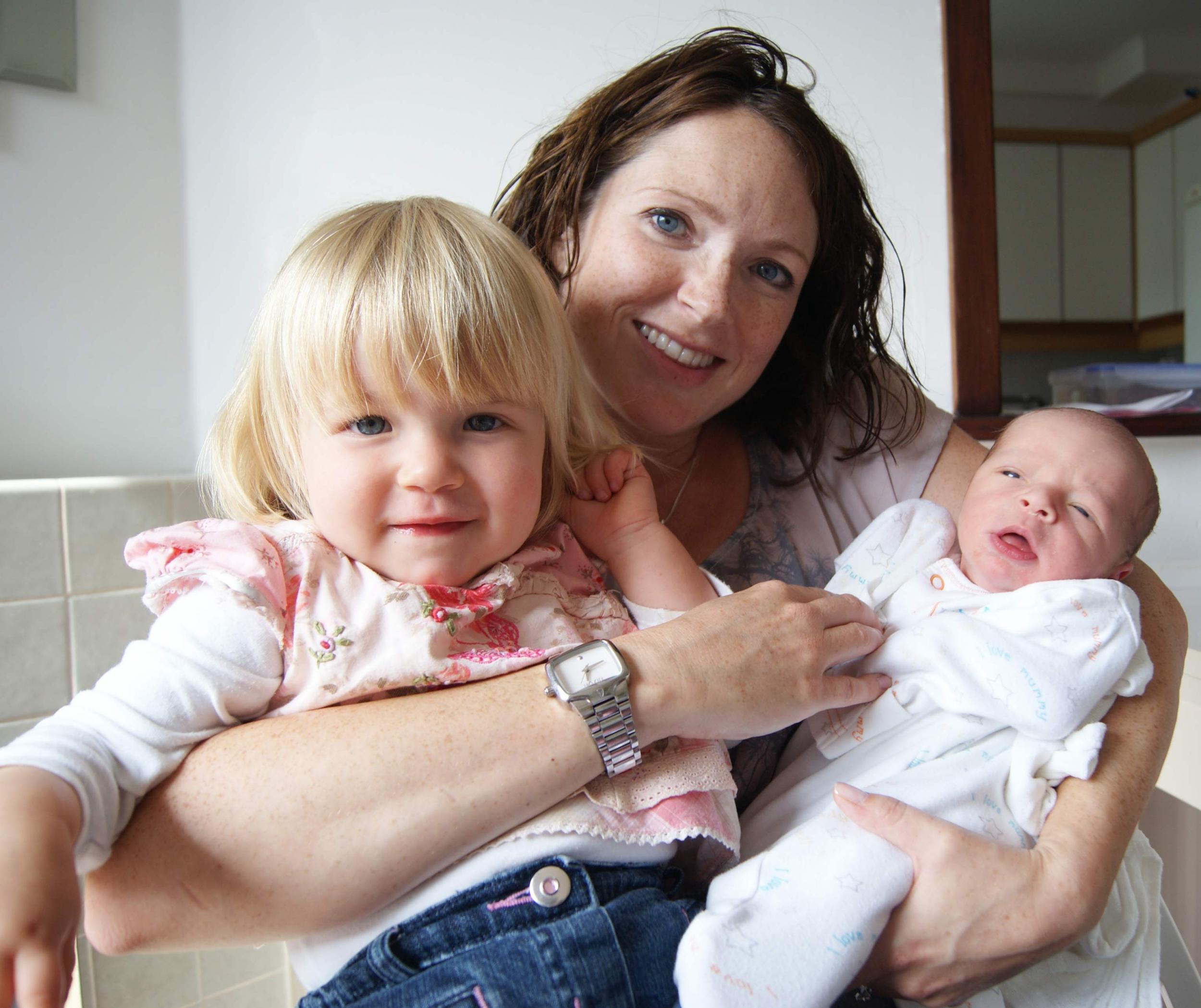 Bethany, Jo and newborn Bo