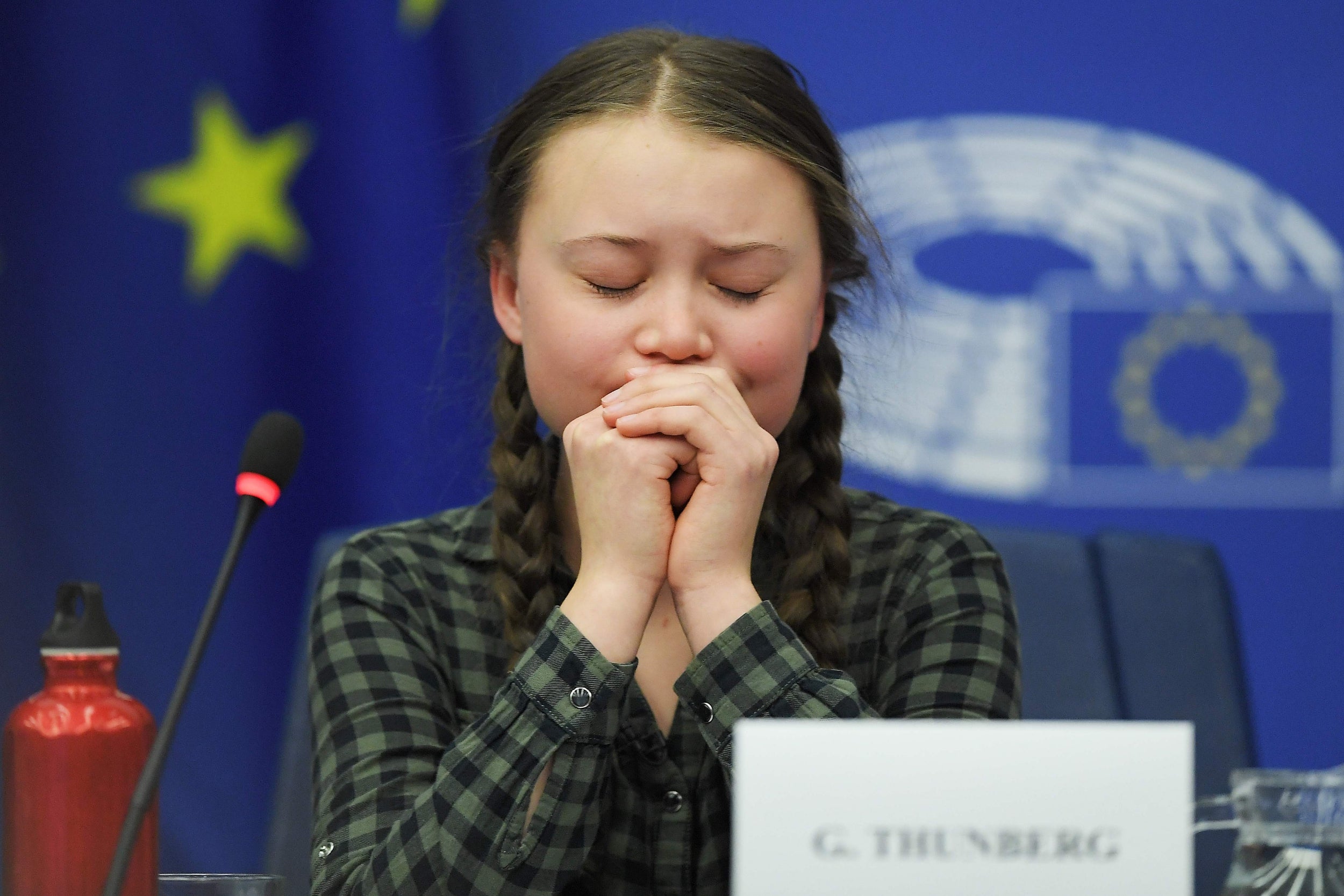 Greta Thunberg gives a speech to the United Nations (AFP/Getty)