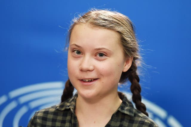 Greta Thunberg spoke at the European Parliament on 16 April