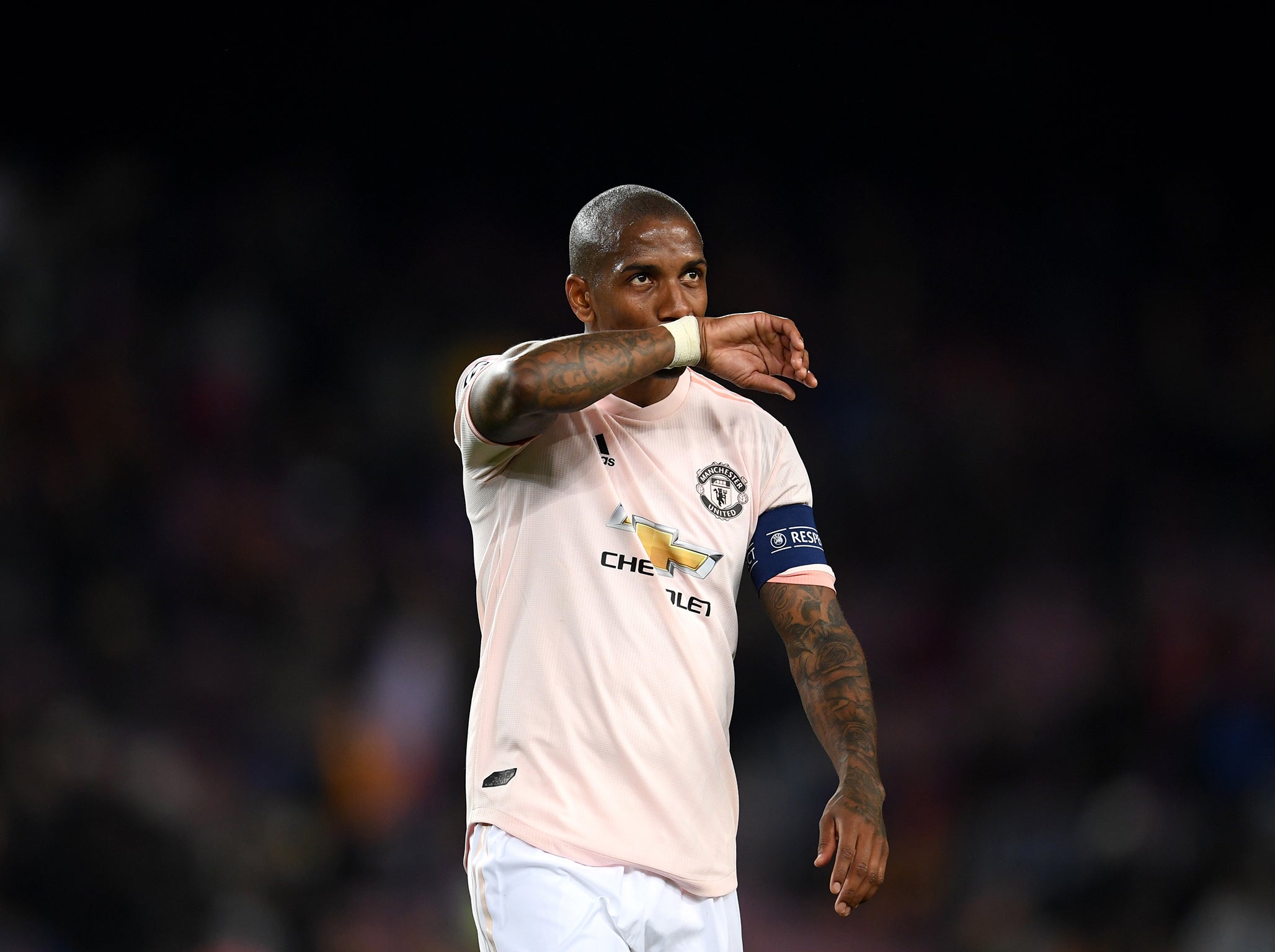 Ashley Young was among those who struggled