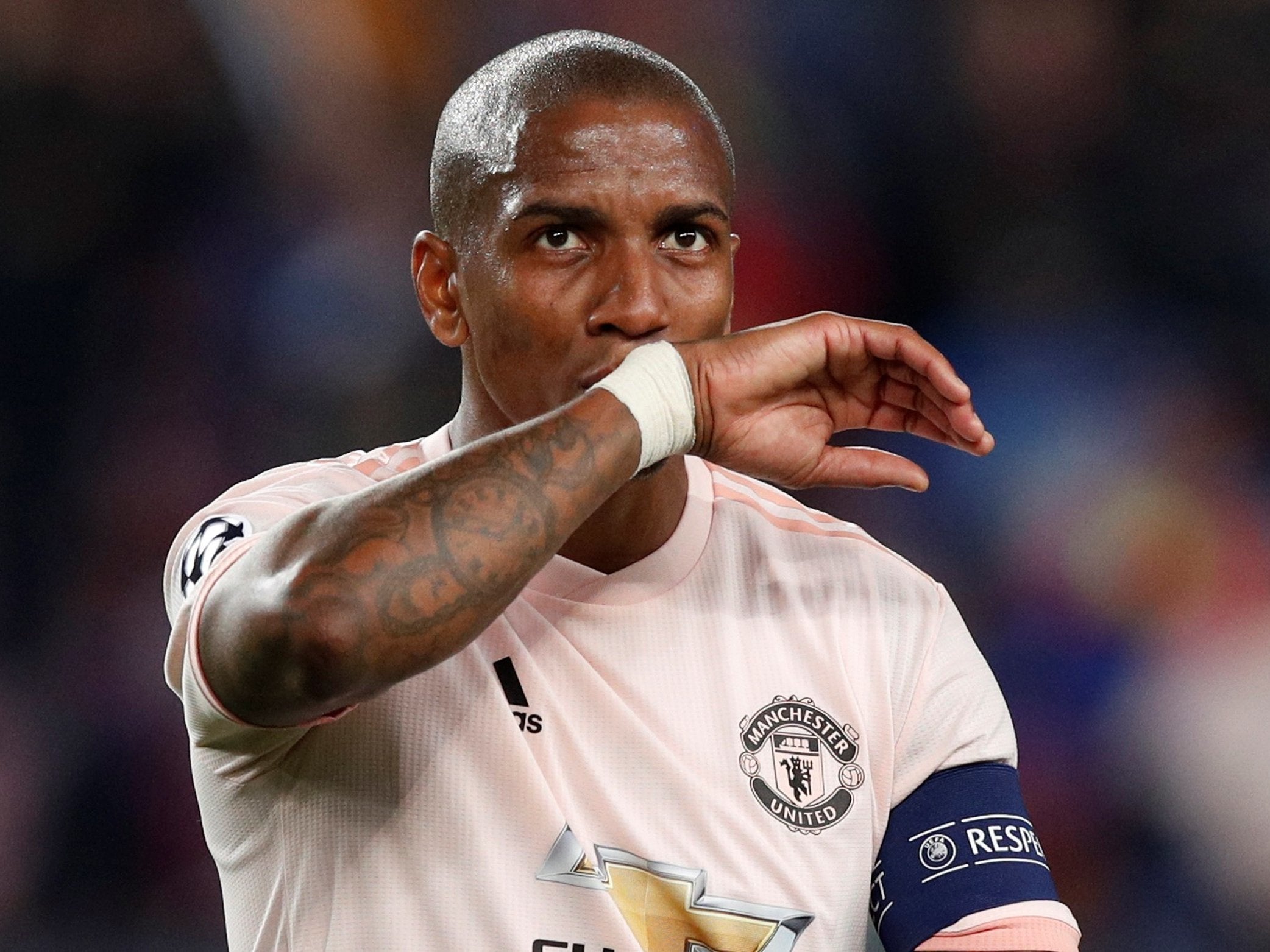 Ashley Young was targeted with vile racist abuse on Twitter