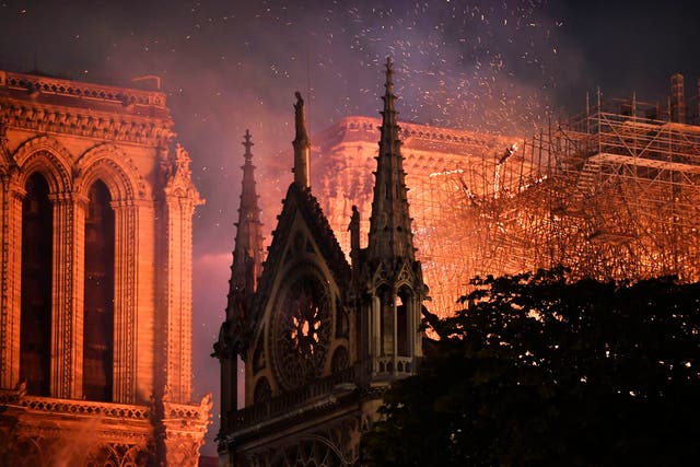 The horrifying image of the Gothic cathedral burning has been seen all over the world